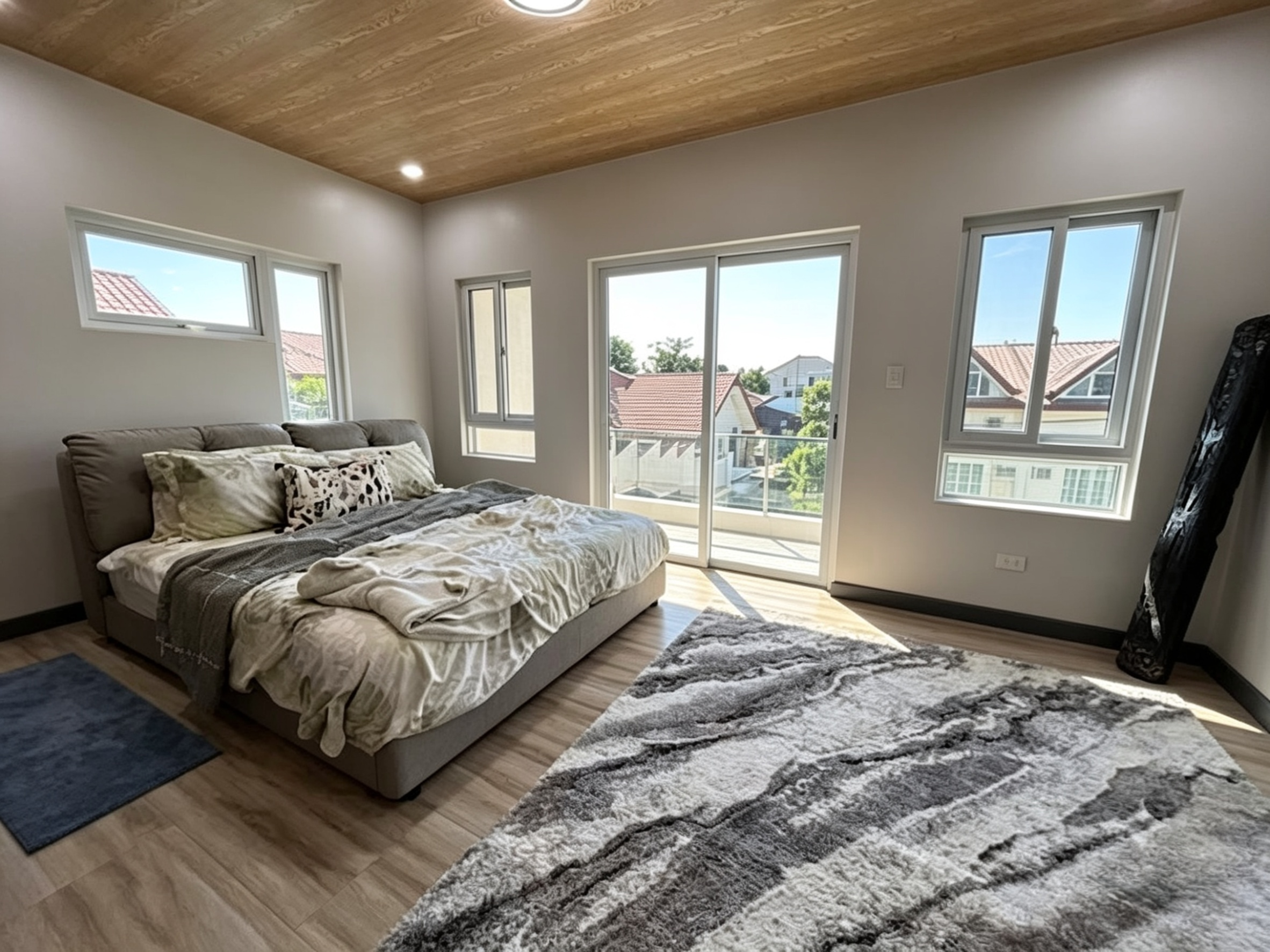 Same window after custom curtain installation